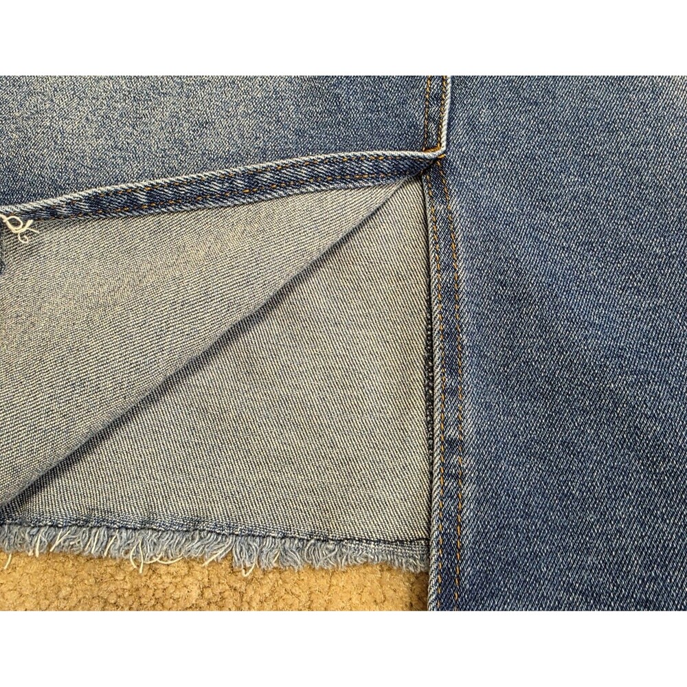 !iT Jeans Midi Denim Skirt Women 12 Blue Stretch Distressed Tatiana Classic - Picture 6 of 11